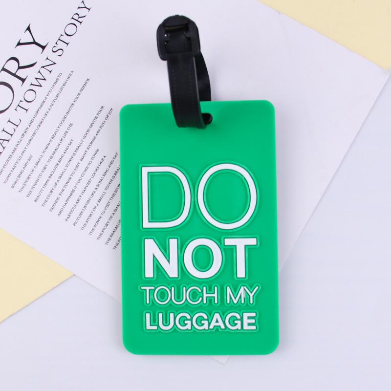 3D Letter PVC Luggage Tag with Boarding Pass Lanyard for Suitcases