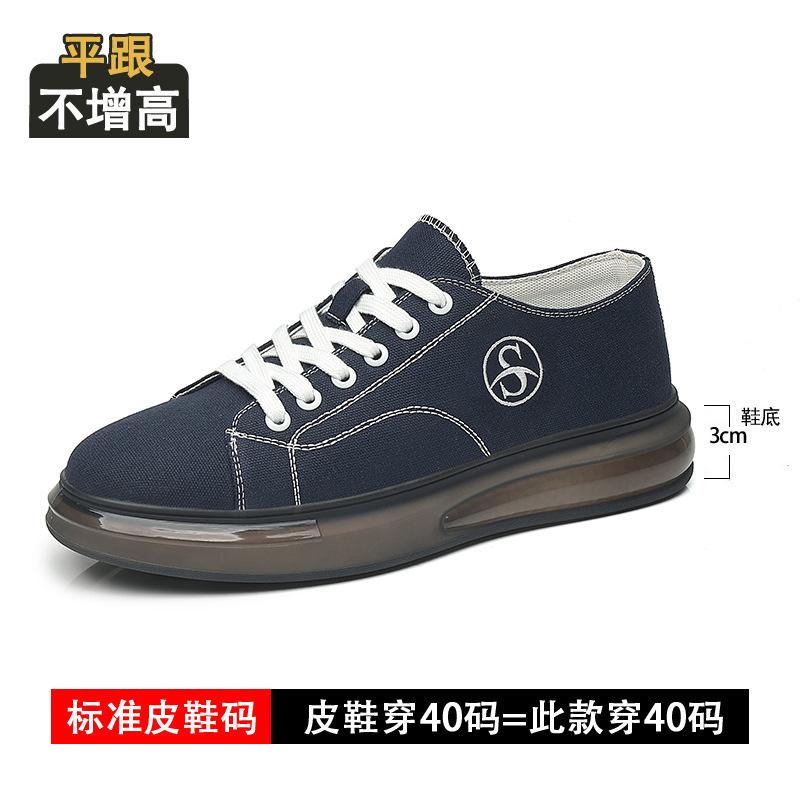 

2025 spring new air cushion canvas shoes men s inner height increase 8cm Japanese trend casual shoes heightening board shoes 44
