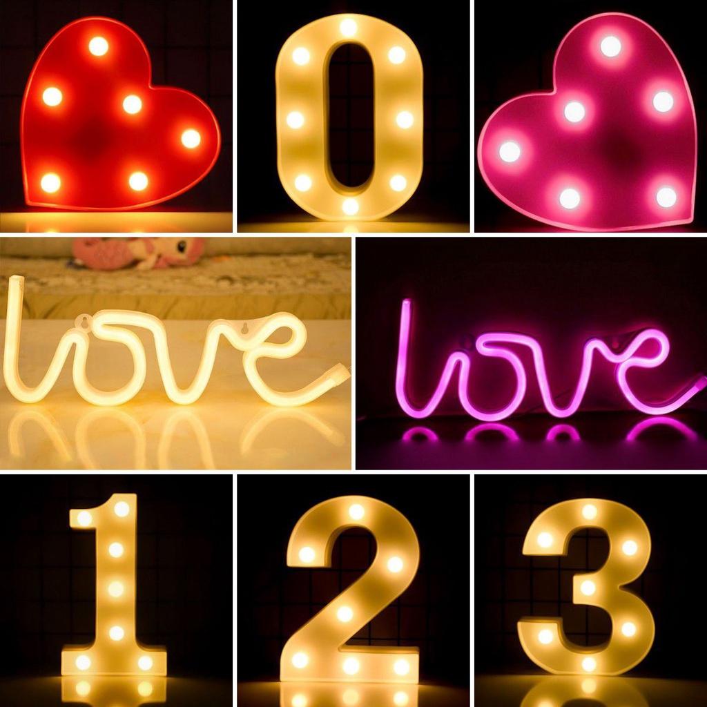 Birthday Light Happy Led Digital Color Lights Emitting Romantic Scene Decorative
