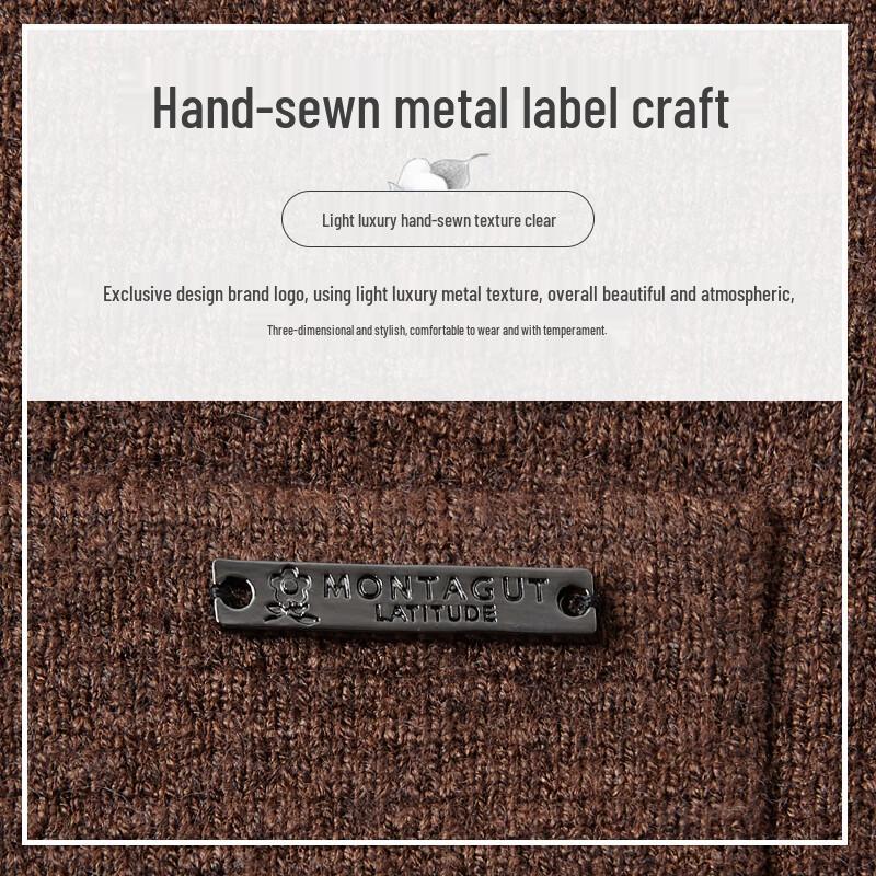 MONTAGUT Men's Autumn/Winter Polo Collar Knit Cardigan Sweater