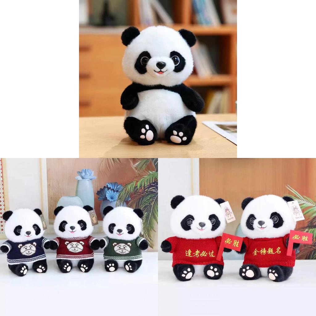Charming 8-inch Realistic Panda Plush Toy Perfect Children's Day Gift Souvenir