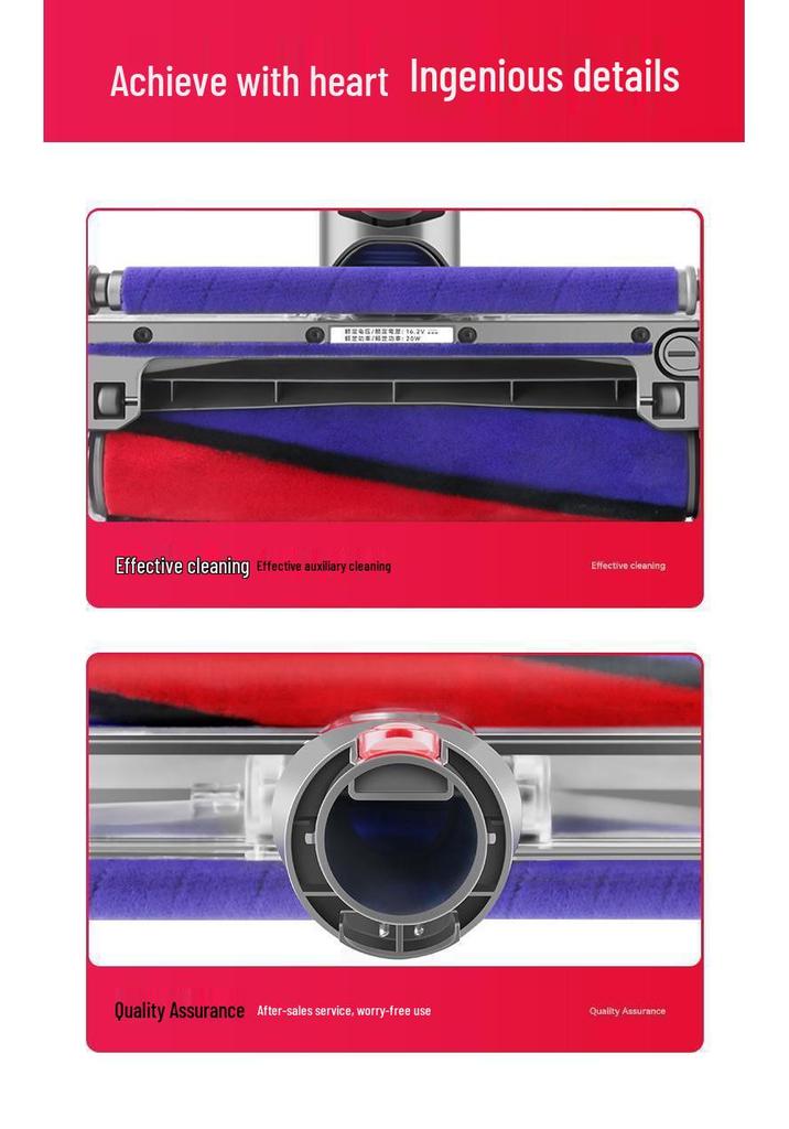 Compatible Dyson Vacuum Cleaner Accessories: Soft Fluffy Floor Brush for V7, V8, V10, V11, and V15 Models.