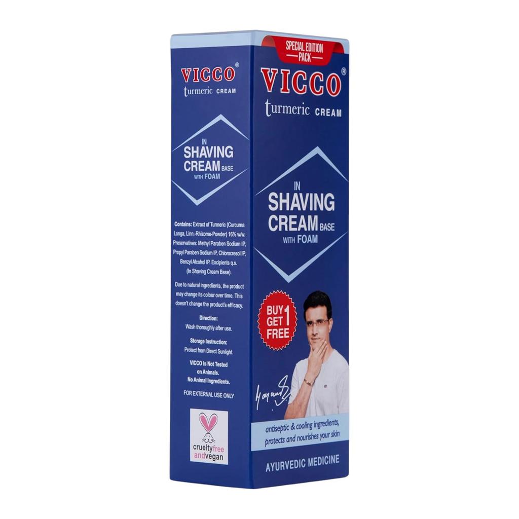 Vicco Krem do golenia z kurkumą Baza piankowa Regularny 70g Opakowanie 2 szt. Gładkie czyste nawilżające golenie