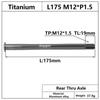 HEPPE MTB Road Bike Titanium Thru Axle Ultra Light Bike Axle 12x142 12x148 Rear Hub Thru Axle Bike Fork 12x100 12x110 Shaft