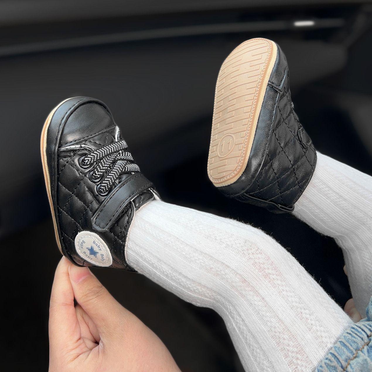 

Детская обувь: Весенне-осенние нескользящие мягкие подошвы для 0-12 месяцев, Повседневный дизайн с высоким верхом M 12cm Inner Length (5-10 months)