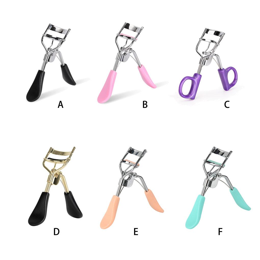 Women Eyelash Curler Handheld Replacement Solid Color Fashionable Ergonomic Nonslip Girls Ladies Makeup Tool Accessories