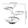 Cupcake Stand Pastry Serving Tray 3 Tier Modern Stainless Steel Dessert Snack for