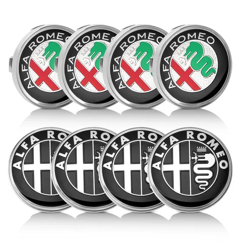 Car Sticker For Alfa Romeo 159 147 4Pcs 60mm Car Wheel Hub Cover Rim Center Cap Decorative Accessories For Alfa Romeo 159 147 GiQX1