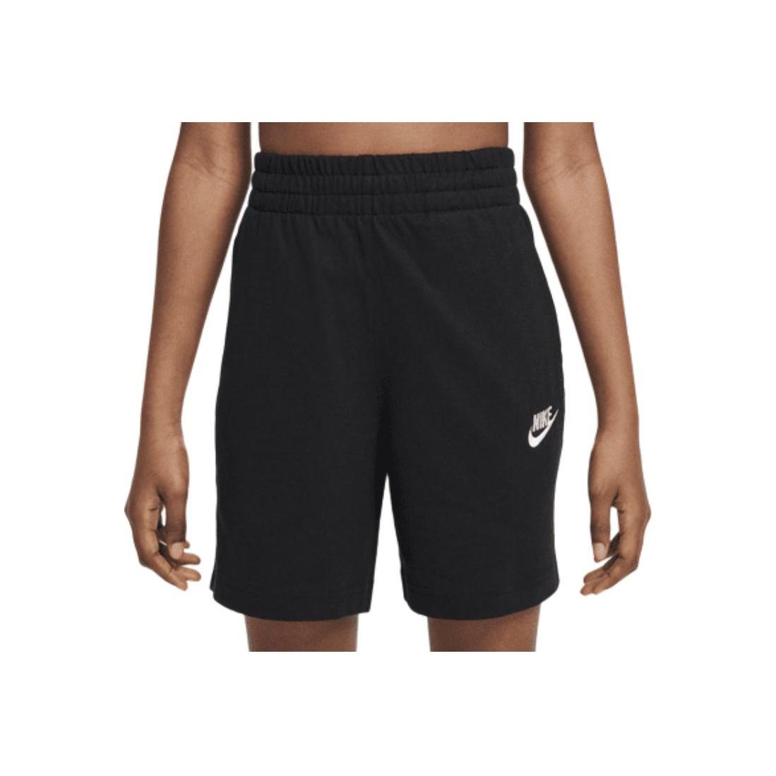 Nike Спортивный клуб Удобные трикотажные эластичные спортивные штаны с принтом и вышивкой Детские штаны Черный Белый FZ5512010 S