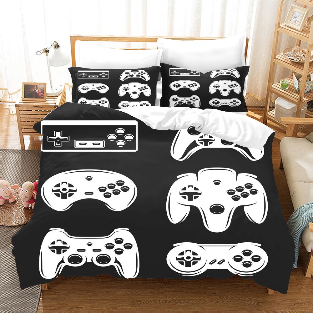 Fashion Gamepad Bedding Set Kids Game Comforter Quilt Adult Gift Bed Linen Bedroom Duvet Covers Single Queen King Size