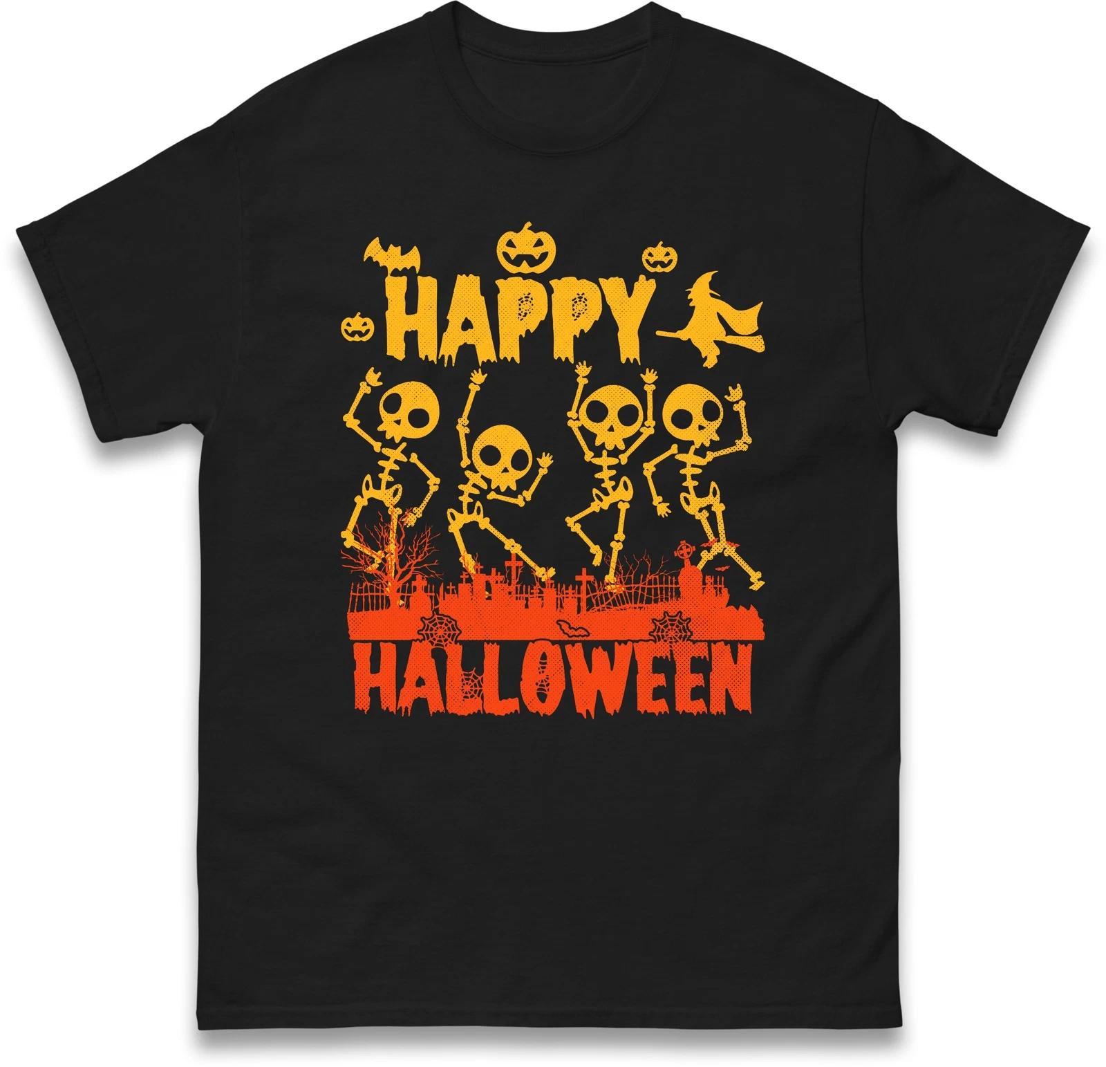 Happy Halloween Skeleton T Shirt,Halloween Dancing Skeleton night Party,Gift Top 3XL