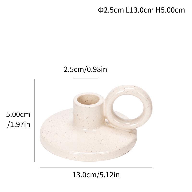 European Style White Ceramic Candlestick for Creative Home Decor