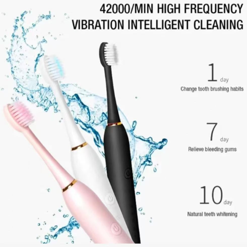 Electric Ultrasonic Toothbrush Six Speed Mode Home Soft Hair USB Charging Waterproof Adult Tooth Cleaner Automatic Couple Set