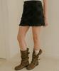 Peulibeo07 Flower Frill Lace Skirt_Black
