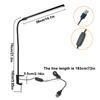 LED Eye-care Desk Lamp 10 Brightness Level 3 Lighting Modes Flexible Gooseneck Work Study Table Lamp with Clamp USB PC Desk Lamp