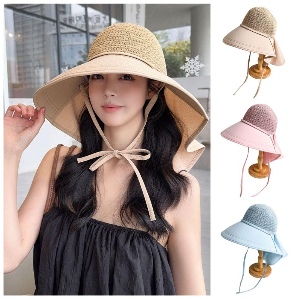 Elegance Large Brim Sun Hat Foldable Wide Brim Sunhat Lightweight Summer Fisherman Cap  Fishing