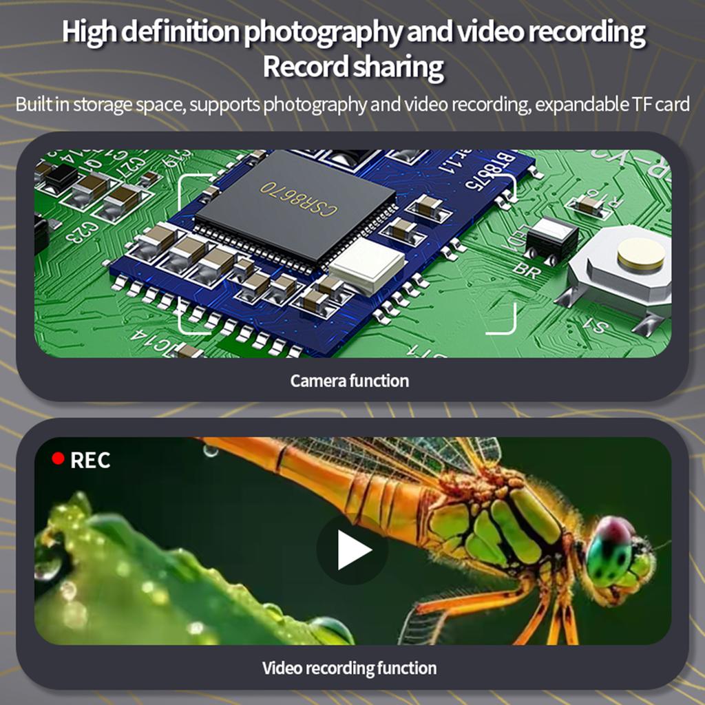 Portable Pocket Microscopes 500X Magnification Marco Microscopes 2.0 Inch IPS Color Screen Gift for Boys & Girls Ages 3-12