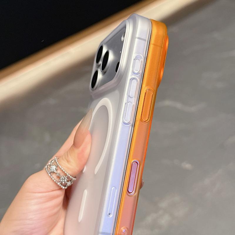 Clear Frosted PC For Magsafe Phone Case For iPhone 17 Air 16 15 14 Plus 13 12 11 Pro Max 17 Pro Magnetic Wireless Charge Cover