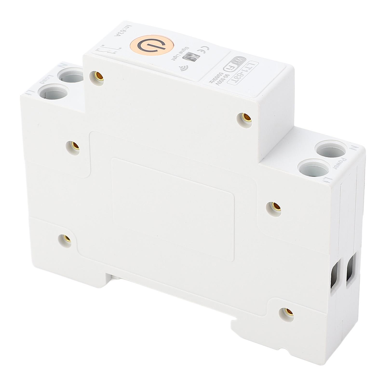 

WiFi Smart Circuit Breaker 63A APP Voice Control DIN Rail Power Switch On Off Timer for Tuya