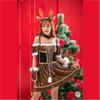 Christmas Reindeer Women Costume Fashion Cosplay Party Deer Fancy Outfit Dress