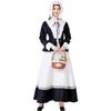 Halloween costume maid beer costume retro maid dress long dress black and white show dress accessories