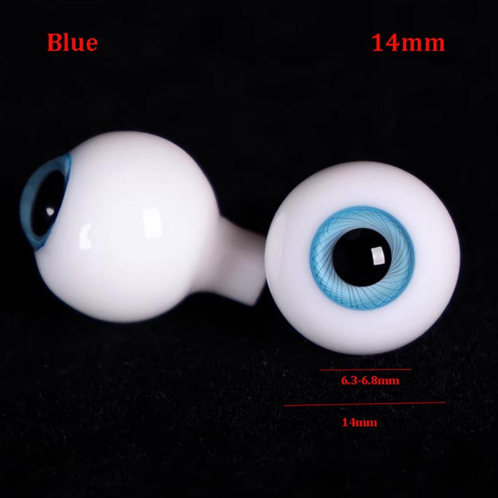 Cute Blue Gold Glass Eyes 2 Colors DIY Doll Making Crafts New Textured Glass Eyeball  For BJD Dolls