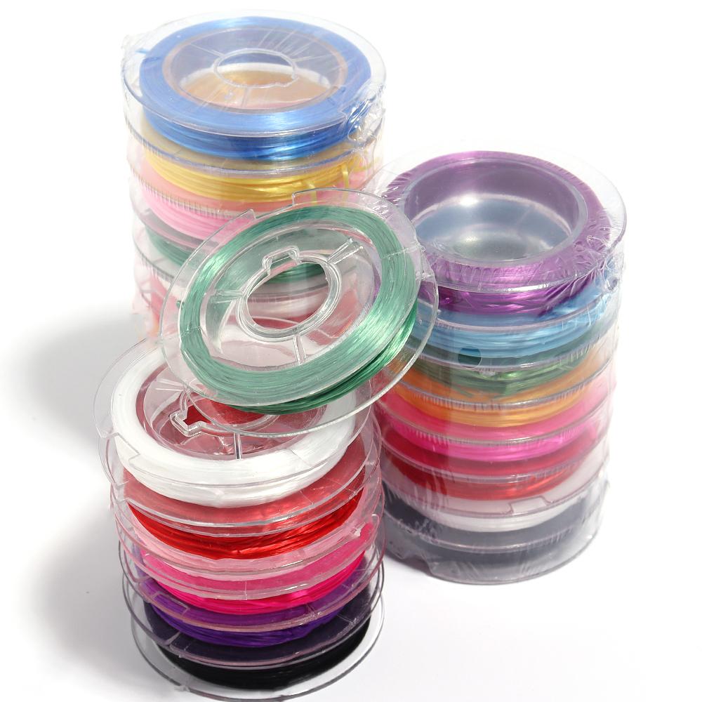 8/10 Rolls Elastic Stretch Crystal String Cord Mixed Random Color for Jewelry Making Bracelet Beading Thread 10Yards/roll