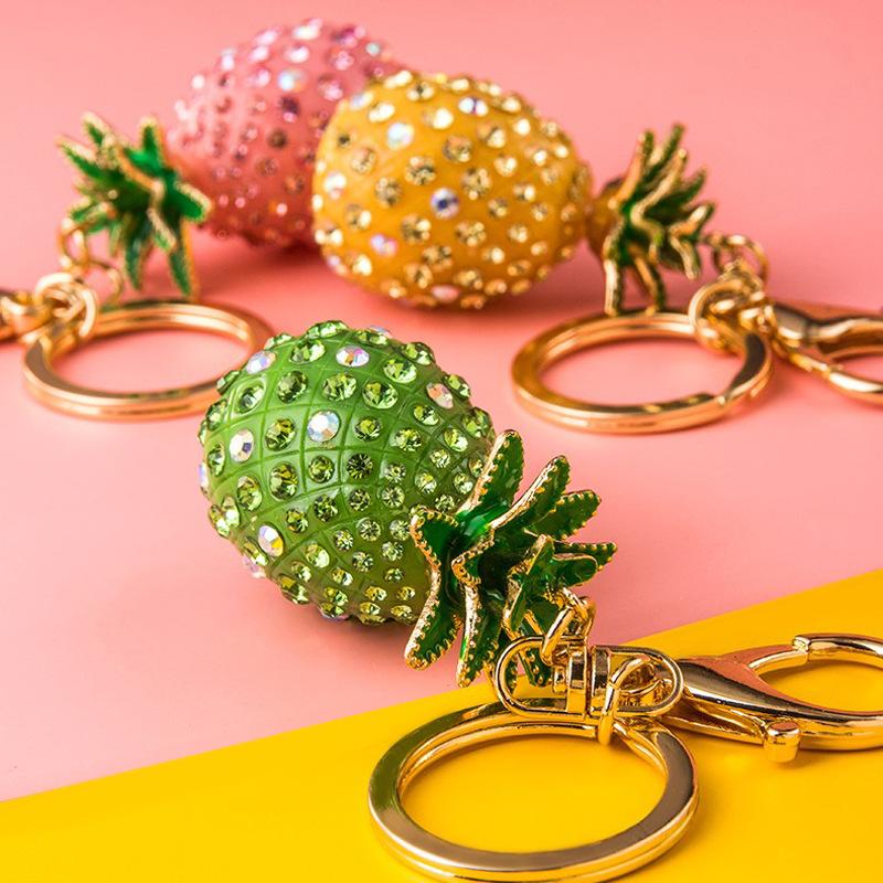 - Creative Set Pineapple Car Women's Bag Metal Pendants Accessories Small Gift Bag Charm