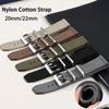 20mm 22mm Nylon Cotton Band Quick Release Bracelet for Seiko Braid Strap Military Sport Men Watchband Soft Comfortable Wristband