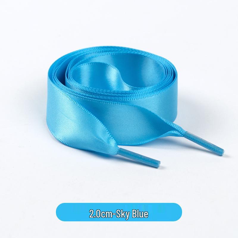 Candy Color Double-Sided 2cm Silk Shoelaces for Casual Shoes & Air Force 1