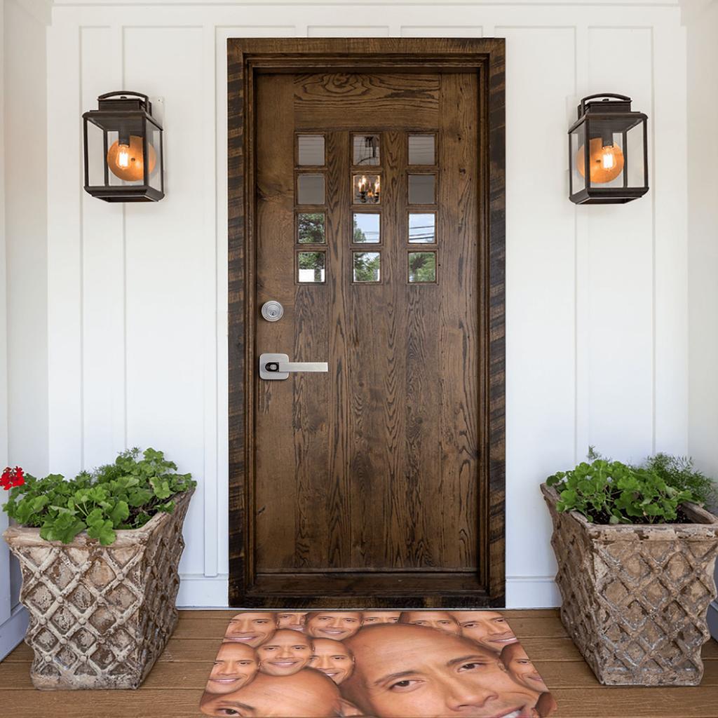 The Rock Face Dwayne Door Floor Kitchen Bath Mat Anti-Slip Indoor American Actor Johnson Doormat Garage Entrance Carpet Rug