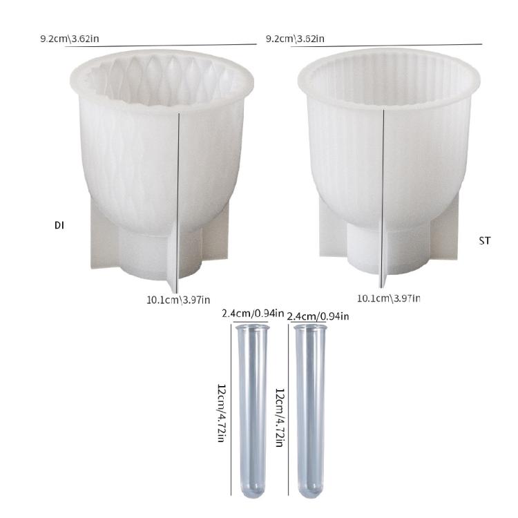 Artistic Ripple Vase Moulds Home Decoration Craft Silicone Mold Hydroponic Plant Vase Molds Hydroponics Test Tube