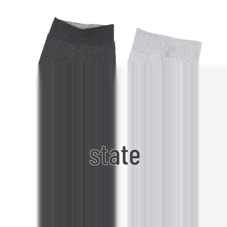 High-Waist Slimming Fleece-Lined Women's Tights with Vertical Stripes - Autumn & Winter 1900D Stockings