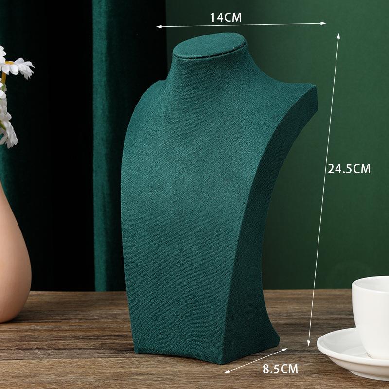 1pc Fashion Velvet Mannequin Bust Necklace Display Stand Portrait Jewelry Pendant Rack Holder Counter Display Props