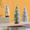 Mini Snowy Cedar Christmas Tree Desktop Ornament – Flocked Decoration Gift
