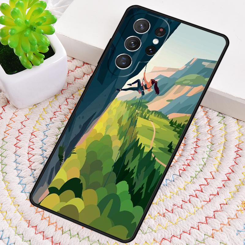 Mountain Climbing Silicone Phone Case For Samsung Galaxy note 10 pro S26 S25 S24 S23 S22 S21 Plus S25Ultra Capa Cover