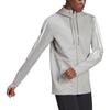 Adidas Logo Striped Hooded Zip Jacket Women Jacket Gray HD1736