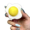 Poached Egg Shape Ornament, Press-Type Rebound Feel Squeeze Toy, Mini Portable Decompression Toy, Stress Relief Gadget Desktop Decoration