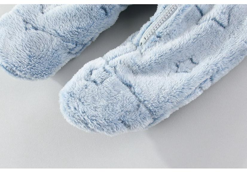 Tuta in Velluto per Neonato - Tuta da Esterno con Piedi Autunno/Inverno