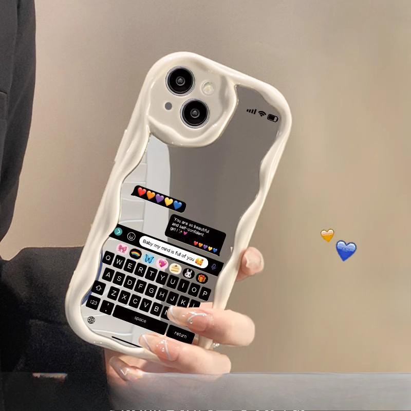 Подходит для Apple 14 Чехол для мобильного телефона Promax для iPhone 15 Забавная маска для лица с зеркалом в виде кошки и собаки 13 Силиконовый защитный чехол 12