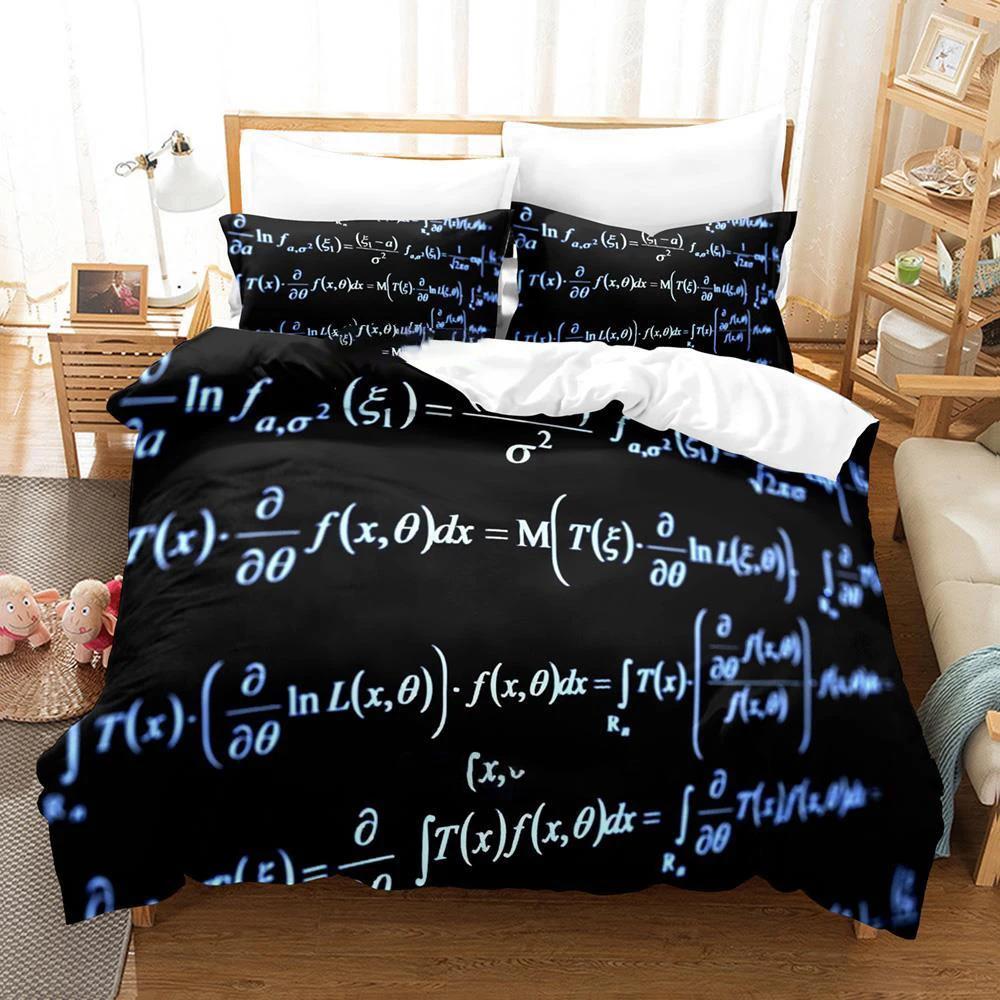 Pizarra Fórmula Adultos Niños Individual Doble Matrimonial Queen King Size Funda Nórdica Dormitorio Genio Matemático Nueva Funda Nórdica Funda de Almohada