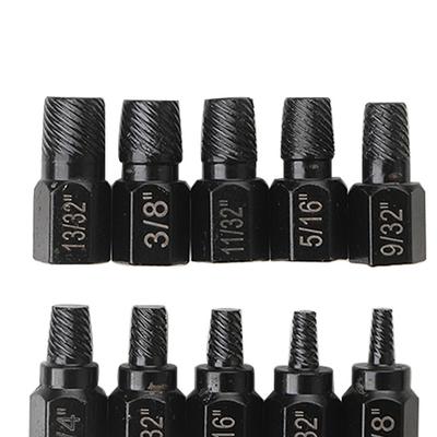 5PCS Imperial Black Broken Head Screw Extractor Multi Key Sliding Thread Damaged Screw Removal Tool Set