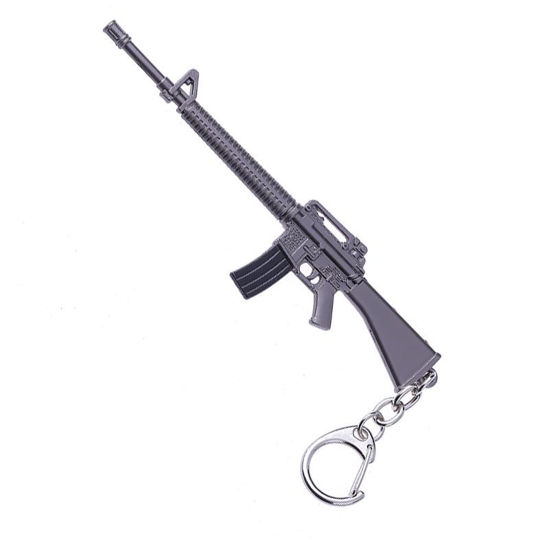 12cm PlayerUnknown's Battlegrounds Chicken Dinner Keychain & Weapon Figurine - Creative Classic Gift