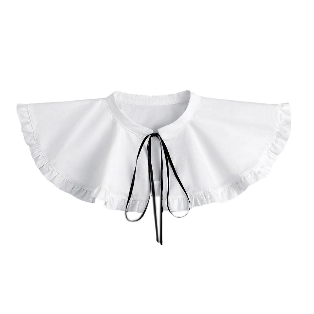 Bowknot Ruffled Shawl White Blouse Shoulders Fake Collar Temperament Shawl Detachable Collar Girls