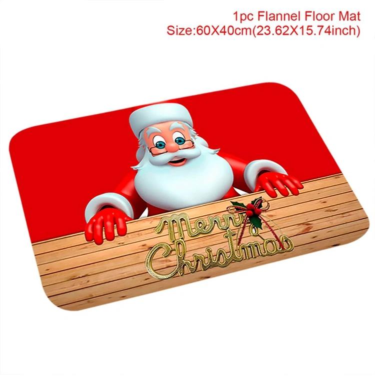 Christmas Door Mat Santa Claus Outdoor Carpet Merry Christmas Decorations for Home  Navidad Xmas Ornament New Year 2025