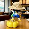 Rotatable Straw Hat Crayon Shin-Chan Car Dashboard Ornaments Auto Interior Console Decor Figurines Desktop Decoration Mini Model