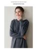 Autumn/Winter Hooded Wool Knit Sweater Dress - Solid, Loose, Soft, Warm, Mid-Length Cashmere.