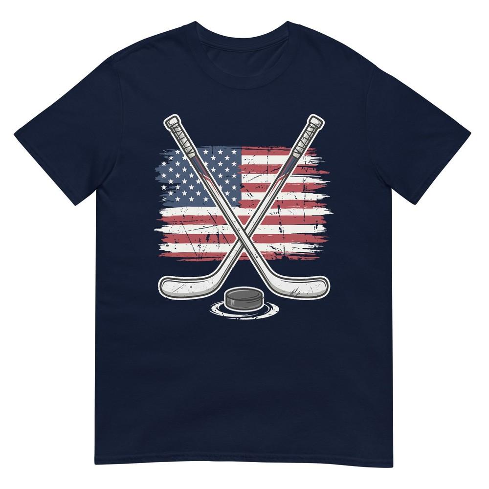 Ice Hockey Usa Flag Tshirt S