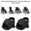 1Pair Black Wheelchair Shoe Holder Belt Black Fixed Strap For Elderly Feet Fall Protection Support Supplies Shoe Rest Wheelchair