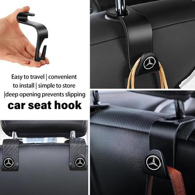 Voor Benz 2/4 STUKS Autostoel Achterhaak Hoofdsteun Hangende Opberghaak Auto Accessoires AMG Exclusief A C E R V Klasse CLA CLS C180